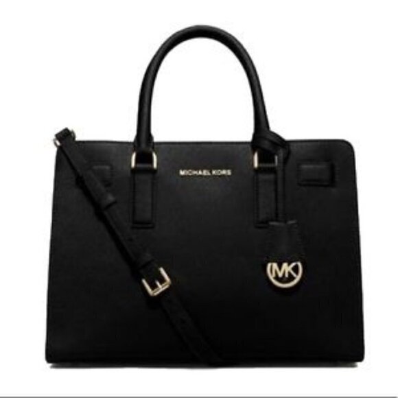 Michael Kors Dillon Saffiano Leather Satchel - Black - Picture 2 of 16